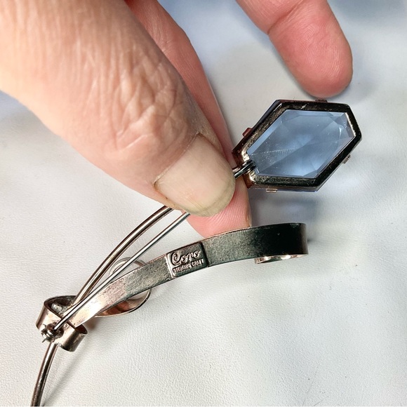 1940’s Coro Craft Sterling Blue Stone Brooch Large HTF! - Picture 5 of 6